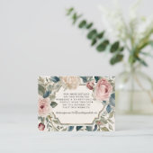 Elegant Bloemen Art Nouveau Roze Goud RSVP Informatiekaartje (Staand voorkant)