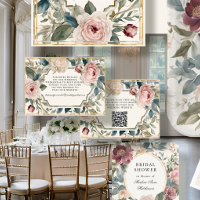 Elegant Bloemen Art Nouveau Roze Goud RSVP