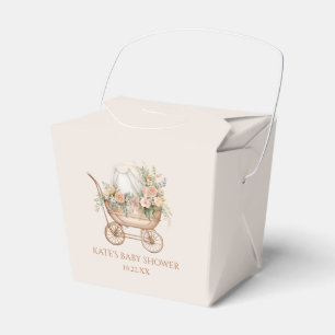 Elegant Bloemen Baby Carriage Baby shower Bedankdoosjes