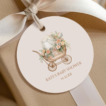 Elegant Bloemen  Baby Carriage Baby shower