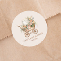 Elegant Bloemen Baby Carriage Baby shower