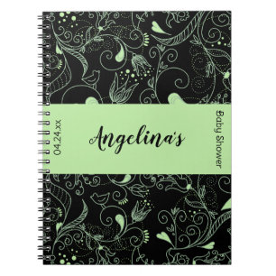 Elegant Bloemen Baby shower Geschenklijst Notitieb Notitieboek