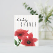 Elegant Bloemen Baby shower Uitnodiging Sjabloon (Staand voorkant)