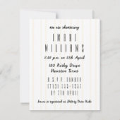 Elegant Bloemen Baby shower Uitnodiging Sjabloon (Achterkant)