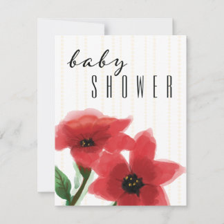 Elegant Bloemen Baby shower Uitnodiging Sjabloon