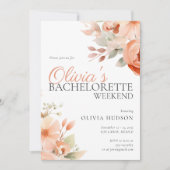 Elegant Bloemen Bachelorette Weekend Kaart (Voorkant)