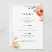 Elegant Bloemen Bachelorette Weekend Kaart (Achterkant)