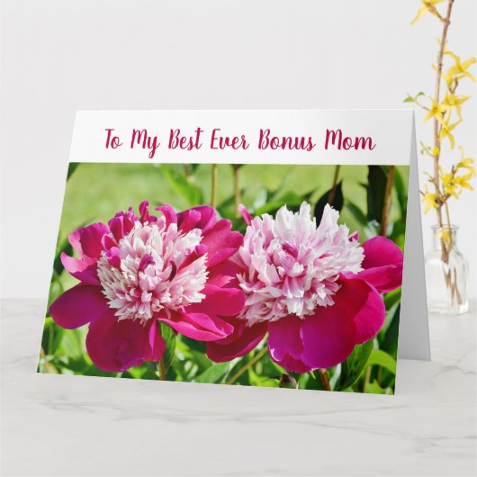 Elegant Bloemen Beste Bonus Moeder Ooit Moederdag Kaart (Gele Bloem)