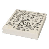 Elegant Bloemen Bewaar de datum Bruiloft Kaart Rubberstempel (Stempel)