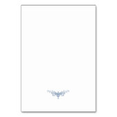 Elegant Bloemen Blauw Bruiloft Kaart (Achterkant)