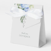 Elegant Bloemen Blauw Hydrangea Evenement Bruiloft Bedankdoosjes (Voorkant Zijde)