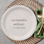 Elegant Bloemen Blush Calligrafie Script Eenvoudig Papieren Bordje