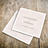 Elegant Bloemen Blush Kalligrafie Script Ampersand Servet