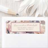  Elegant Bloemen Blush retouradres Etiket (Insitu)