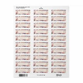  Elegant Bloemen Blush retouradres Etiket (Full Sheet)