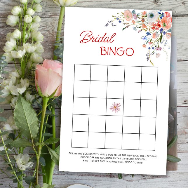 Elegant Bloemen Bruids Bingo Spel (Creator heeft geüpload)