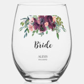 Elegant Bloemen Bruids Bruids Party Wijnglas Zonder Voet