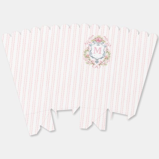 Elegant Bloemen Bruids Crest PopCorn Bedankdoosjes (Ongevouwen)