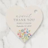 Elegant Bloemen Bruiloft Bedankjes Labels (Achterkant)