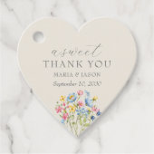 Elegant Bloemen Bruiloft Bedankjes Labels (Voorkant)