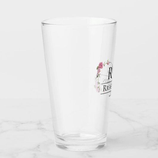 Elegant Bloemen Bruiloft Favor Gift Glas (Rechts)