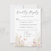 Elegant Bloemen Bruiloft RSVP Kaart (Voorkant)