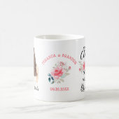 Elegant Bloemen Bruin Hoor Bruidsmeisje Voorstel Koffiemok (Center)