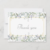 Elegant Bloemen Business Dank u kaart (Voorkant)