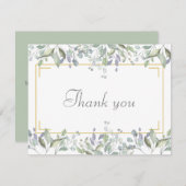 Elegant Bloemen Business Dank u kaart (Voorkant / Achterkant)