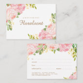 Elegant  Bloemen Cadeaubon Kortingskaartje (Voorkant / Achterkant)