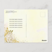 Elegant Bloemen Champagne Gold Tiara Quinceañera Briefkaart (Achterkant)