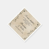 Elegant  Bloemen Chique Bibliotheek Bruiloft Servet (Hoek)