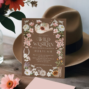 Elegant Bloemen Cowgirl Wild Western Vrijgezellenf Kaart