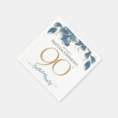 Elegant Bloemen Custom 90th Verjaardagsfeest Servet (Hoek)