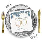 Elegant Bloemen Custom 90th Verjaardagsfeest Servet