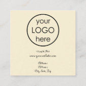 Elegant  Bloemen Custom Antiek Store Vierkante Visitekaartje (Achterkant)