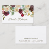 Elegant Bloemen Custom Visitekaartje (Voorkant / Achterkant)