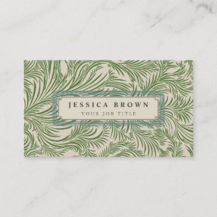 Elegant  Bloemen Damask Visitekaartje