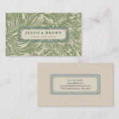 Elegant Bloemen Damask Visitekaartje (Voorkant / Achterkant)