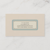 Elegant Bloemen Damask Visitekaartje (Achterkant)