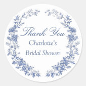Elegant Bloemen Dank u Vrijgezellenfeest Ronde Sticker (Voorkant)