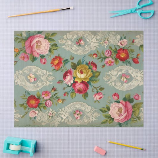 Elegant Bloemen Decoupage Tissue Papier (Craft)