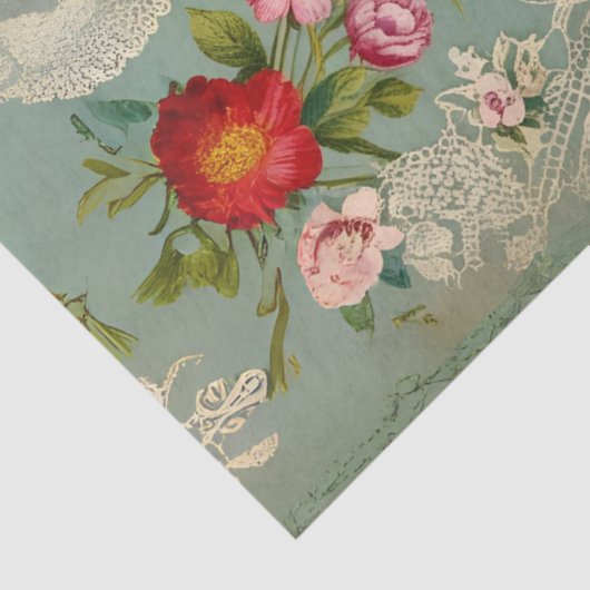 Elegant Bloemen Decoupage Tissue Papier (Detail)