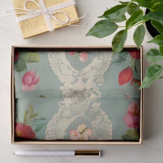  Elegant Bloemen Decoupage Tissue Papier (Geschenk)