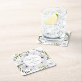 Elegant Bloemen Dop doopschrift Kartonnen Onderzetters (Insitu)