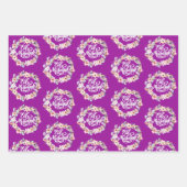 Elegant Bloemen Eid Mubarak Gift Inpakpapier Vel (Voorkant 2)