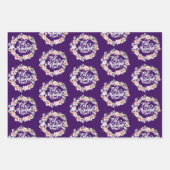 Elegant Bloemen Eid Mubarak Gift Inpakpapier Vel (Voorkant)