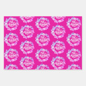 Elegant Bloemen Eid Mubarak Gift Inpakpapier Vel (Voorkant 3)