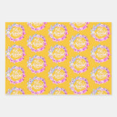 Elegant Bloemen Eid Mubarak Gift Inpakpapier Vel (Voorkant 2)