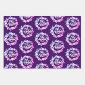 Elegant Bloemen Eid Mubarak Gift Inpakpapier Vel (Voorkant)